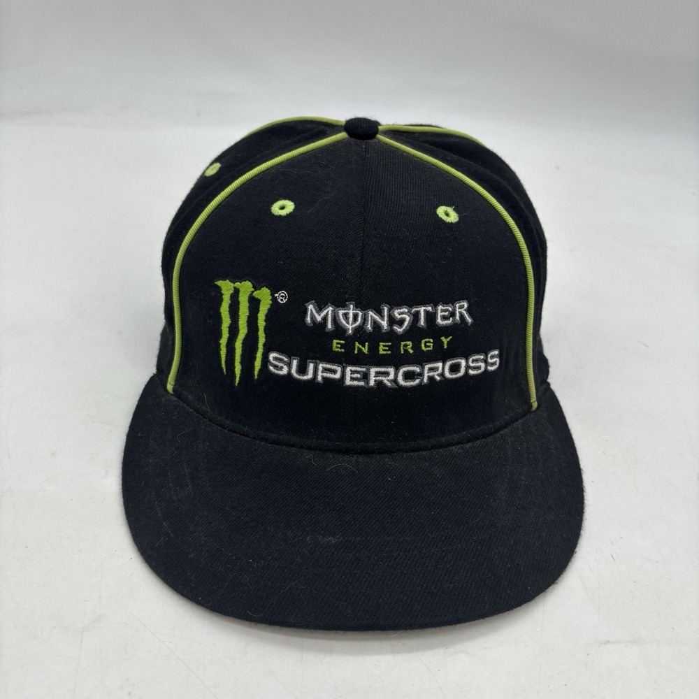 Monster Energy Supercross Hat Motocross Officially Licensed Cap Black Green OSFA